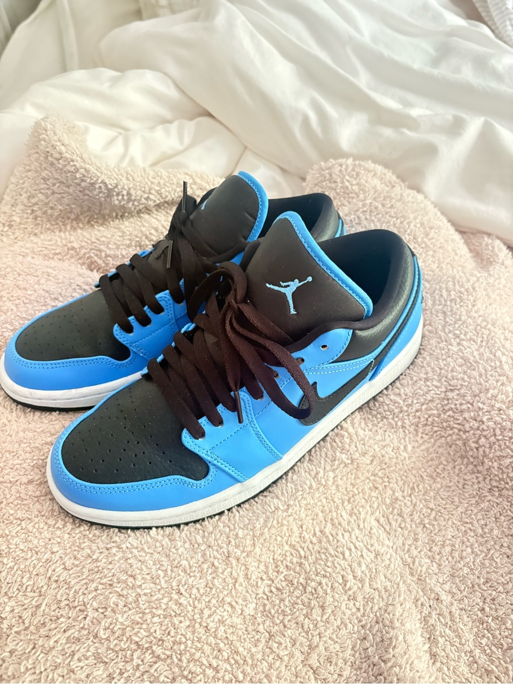 Jordan Low-Top Sneakers in Black and Blue